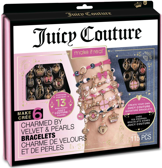 Набір для виготовлення прикрас Make it Real Juicy Couture Оксамит і перлини 115 шт. (MR4417)